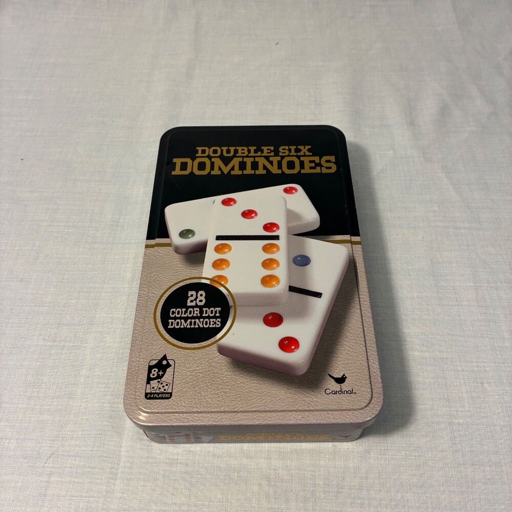 Cardinal Classics - Double Six Dominoes - Set of 28 Color Dot Dominoes